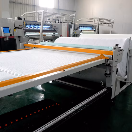 더블 빔 더블 헤드 연속 퀼팅 기계